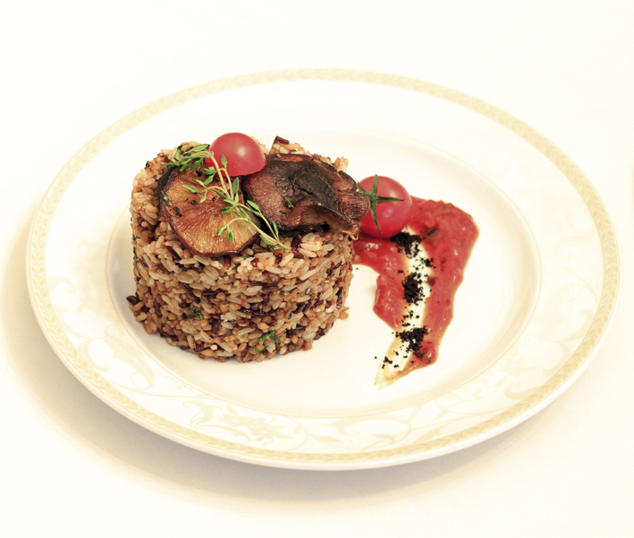 Веган ризото с лечебни японски гъби шийтаке в Хан „Хаджи Николи”