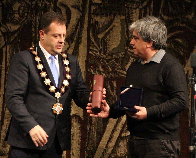 Проф. Пламен Павлов стана почетен  гражданин на старата столица