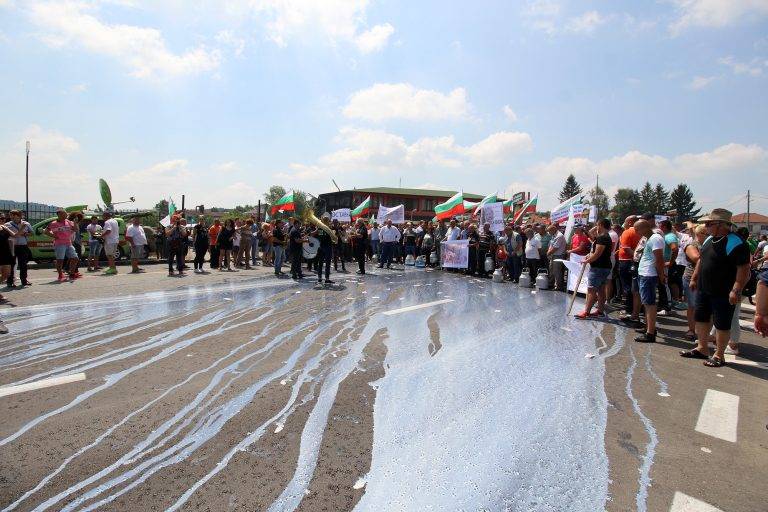 Животновъди разляха мляко и затвориха главен път София – Варна при Шереметя