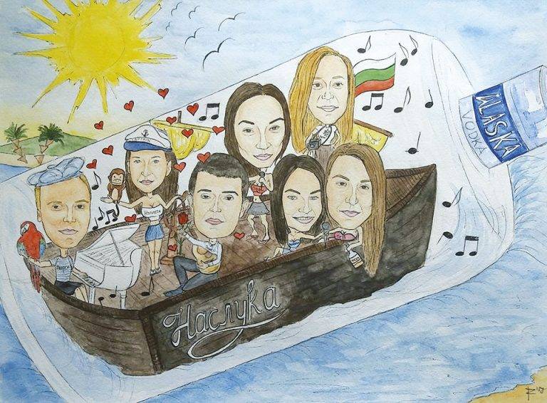 Млада художничка рисува  карикатури и подарява усмивки