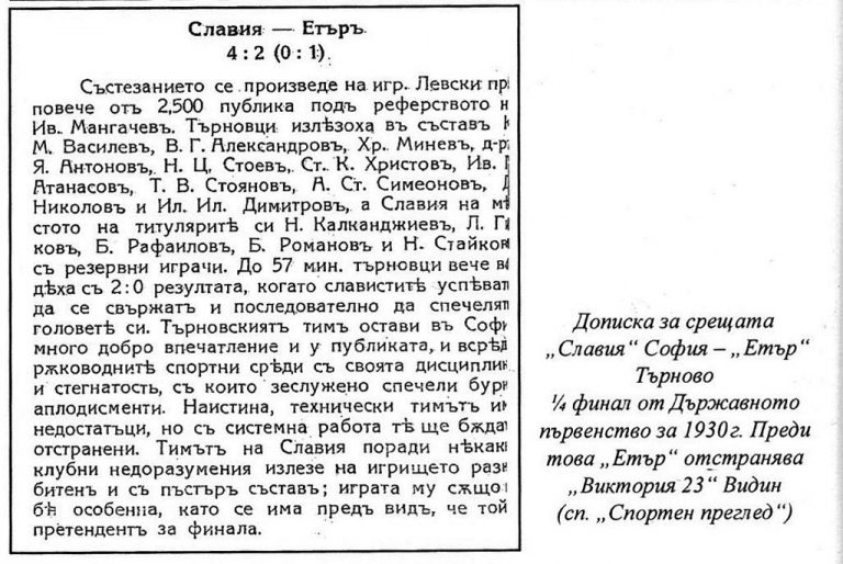 100 години “Етър”: “Етър” става четвърти в България през 1930 г.
