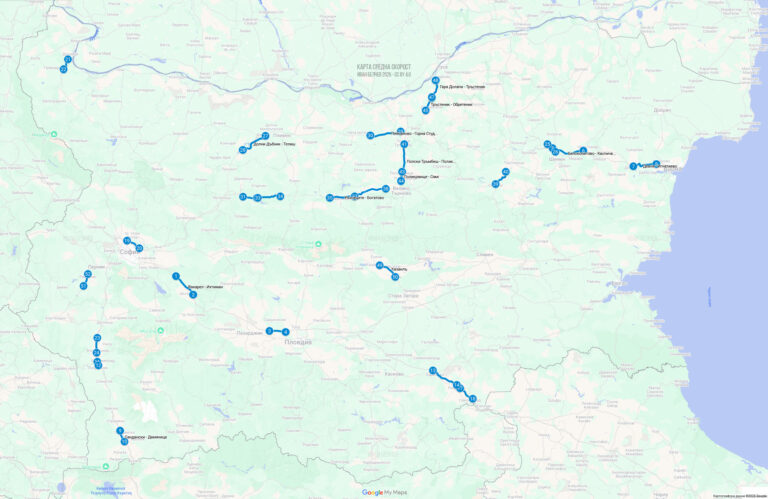 Интерактивна карта показва всички участъци с контрол на средната скорост